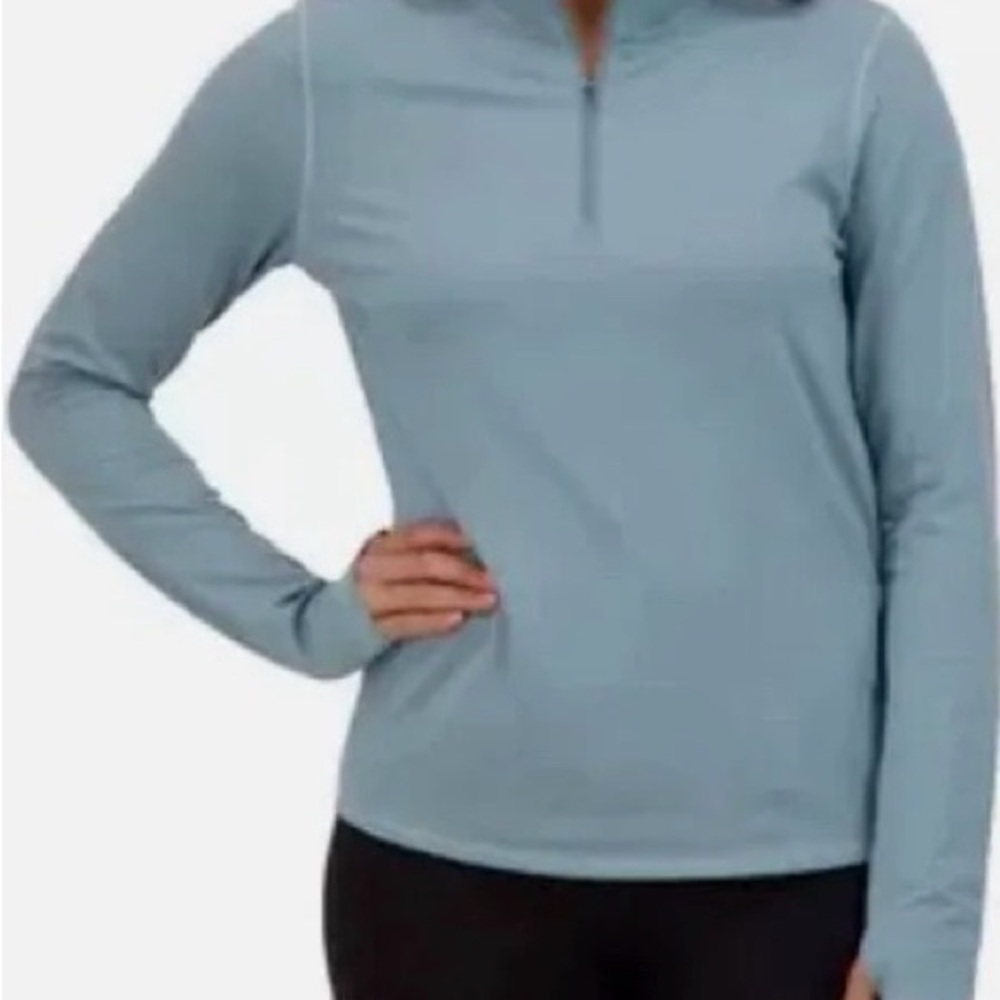 SOYBU Athletic Quarter Zip Pullover Mint Green Women's Medium Activewear